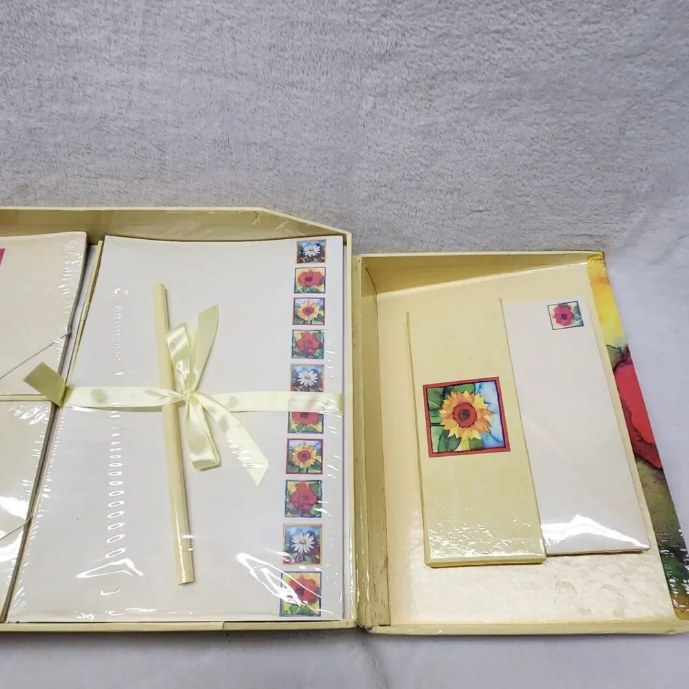 Robert Frederick  1999 Lisa Keaney Floral Stationary Set NEW Vintage